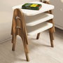 Hanah Home Paris Juego de Mesas Nido Nogal y Crema
